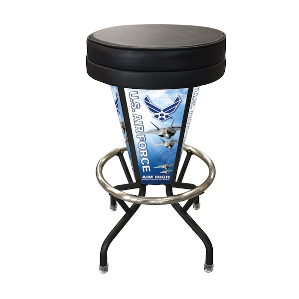 Lighted U.S. Air Force 30" Swivel Bar Stool